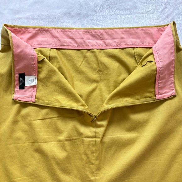 J. CREW Factory Mustard Yellow Knee Length No 2 Pencil Skirt--EUC--12 - Picture 4 of 12